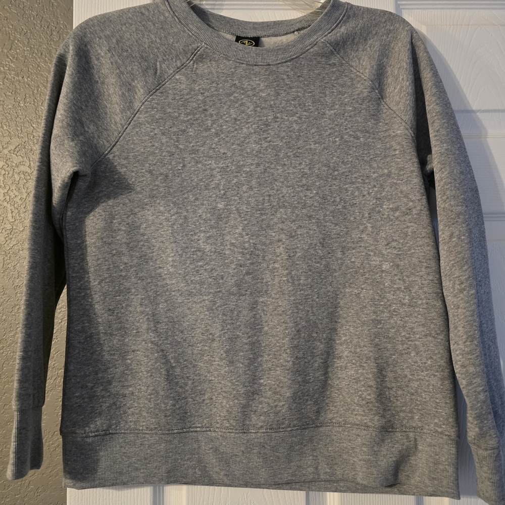 Gray Crewneck Junior Size Sweatshirt